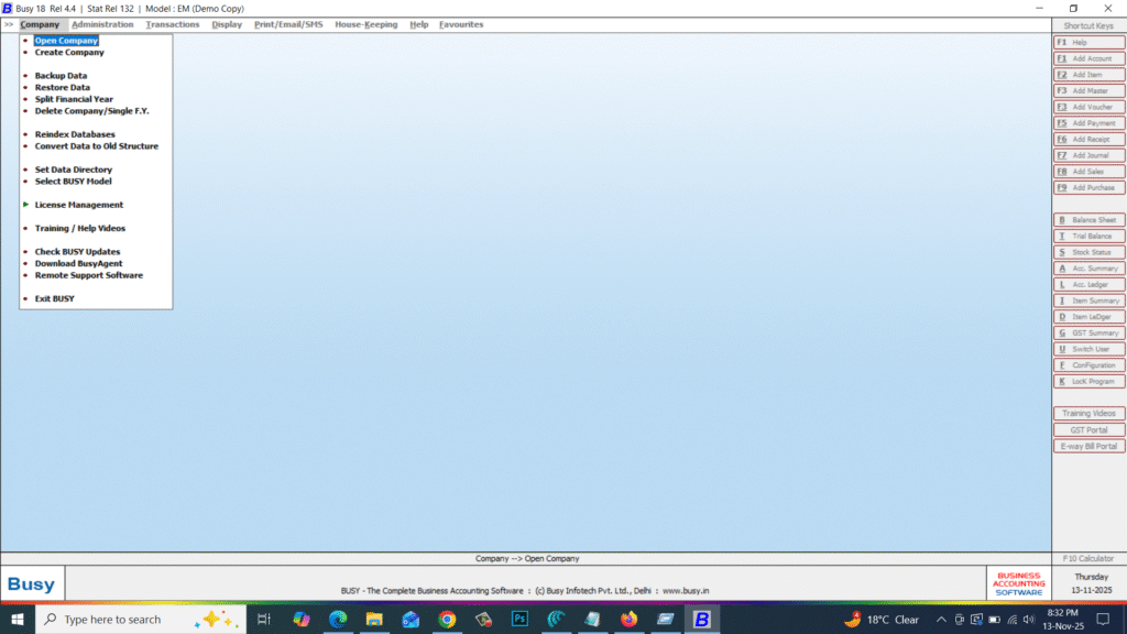 Download Busy 18 Accounting Software