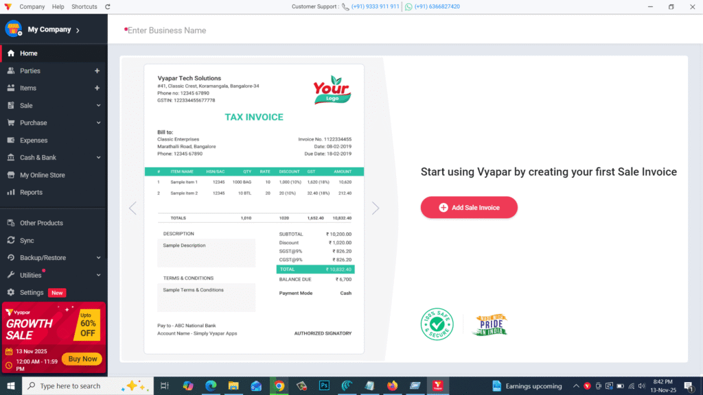 Download Vyapar App 9.5
