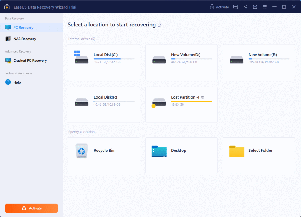 Download EaseUS Data Recovery Wizard 12.9